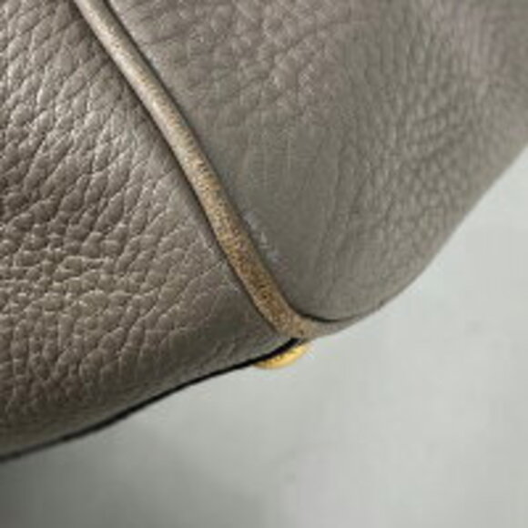 Prada logo Shoulder Bag greige leather - Picture 3 of 6